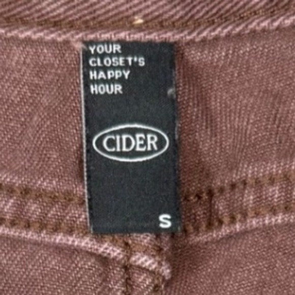 CIDER Tie Dye High Rise Straight Leg Jeans, Brown and Tan, Size Small - Picture 7 of 7